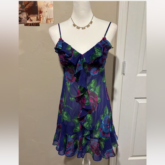 Betsey Johnson Other - BETSEY JOHNSON• ruffle slip dress